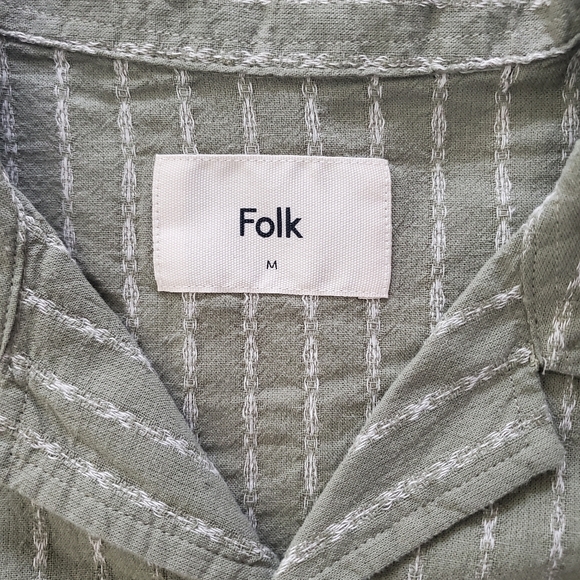 FOLK Men's shirt Size M Cotton/Linen - Picture 2 of 10